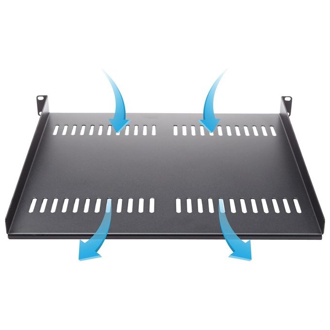 StarTech CABSHELF116V Mensola per Rack 1U Ventilata in Acciaio Capacita' 20 Kg Profondita' 41 cm colore Nero