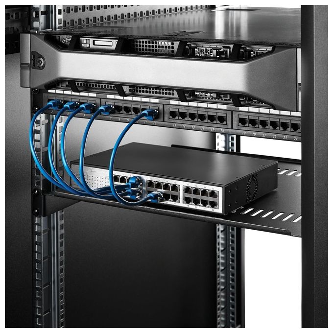 StarTech CABSHELF116V Mensola per Rack 1U Ventilata in Acciaio Capacita' 20 Kg Profondita' 41 cm colore Nero