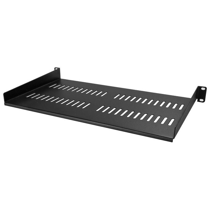 StarTech CABSHELFV1U Scaffale Rack 1U Ventilato Acciaio 20 Kg Profondita' 25 cm colore Nero