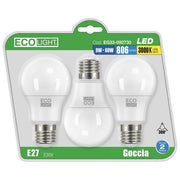 Lampadina Led Goccia 9W E27 3 Pz