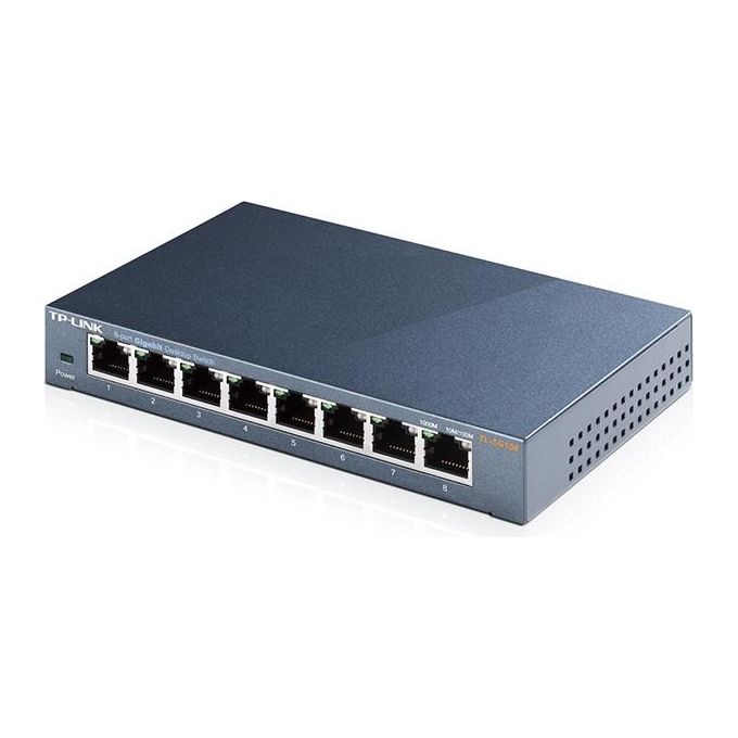 Tp-Link TL-SG108 V3.0 Switch di Rete Non gestito Gigabit Ethernet 10-100-1000 Nero