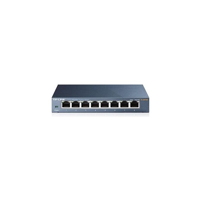Tp-Link TL-SG108 V3.0 Switch di Rete Non gestito Gigabit Ethernet 10-100-1000 Nero