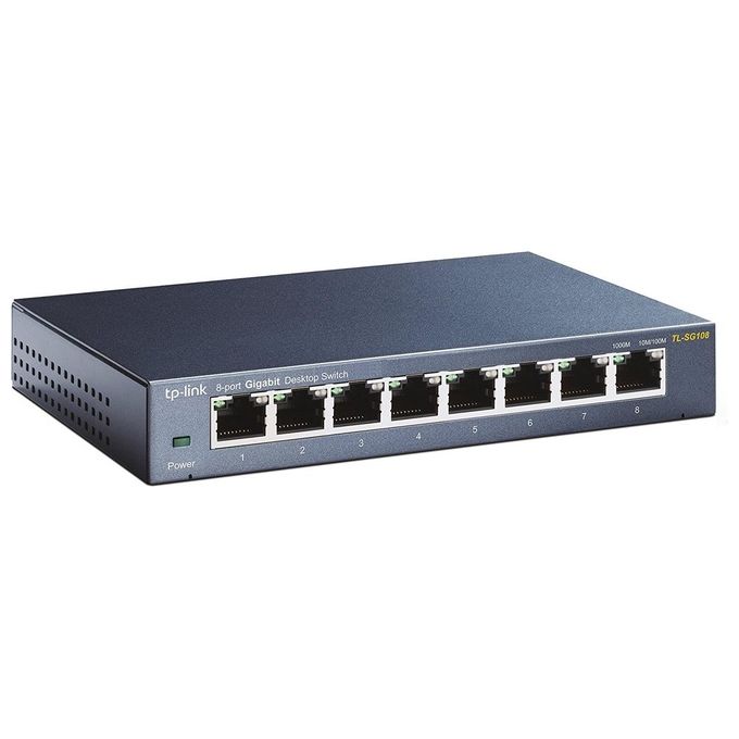 Tp-Link TL-SG108 V3.0 Switch di Rete Non gestito Gigabit Ethernet 10-100-1000 Nero