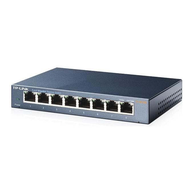Tp-Link TL-SG108 V3.0 Switch di Rete Non gestito Gigabit Ethernet 10-100-1000 Nero