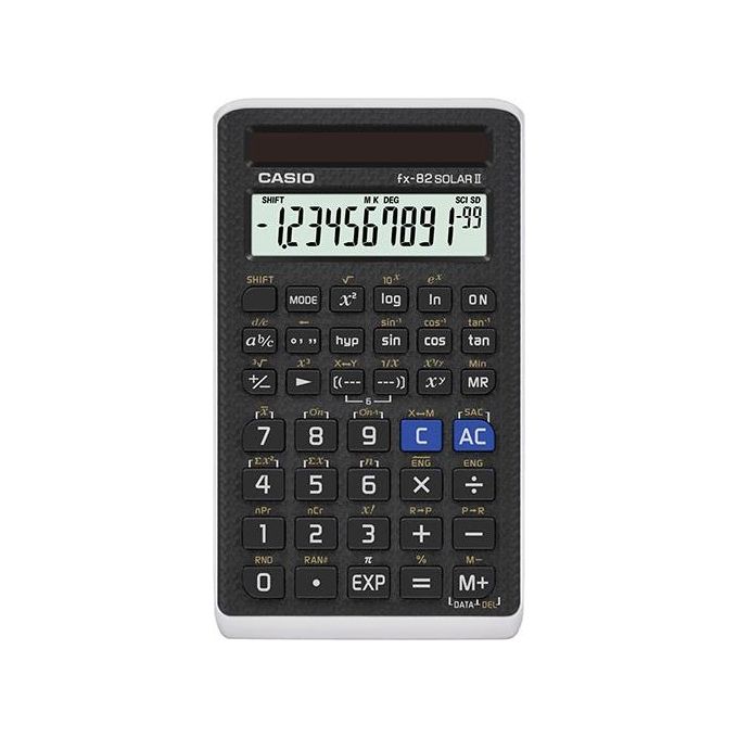Casio FX-82Solar II Calcolatrice Scientifica Tascabile Nero