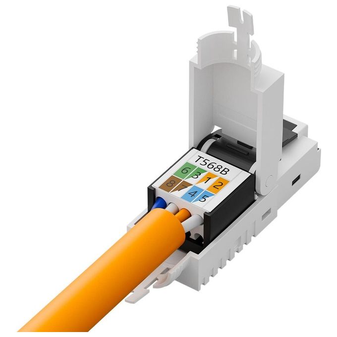 Digitus DN-93633 Connettore Toolless RJ45 Cat 6a UTP Cavo Rigido e Flessibile 10 Gigabit Ethernet colore Nero