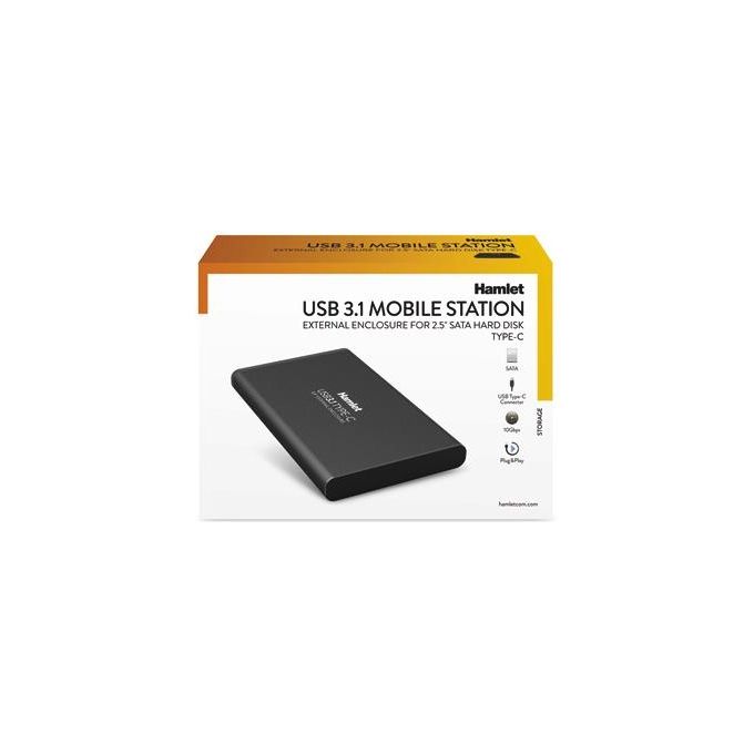 Hamlet HXD25TCU31 Box esterno 2.5 SATA 6Gb-s 600 MBps USB 3.1 (Gen 2)