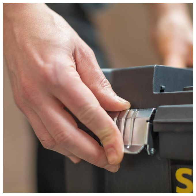 Stanley STST1-80151 Essential Carrello Porta Utensili 3 in 1 Trolley Modulare Ruote 7'' Capacita' 20 Kg colore Nero