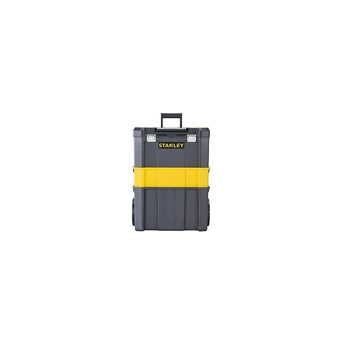Stanley STST1-80151 Essential Carrello Porta Utensili 3 in 1 Trolley Modulare Ruote 7'' Capacita' 20 Kg colore Nero
