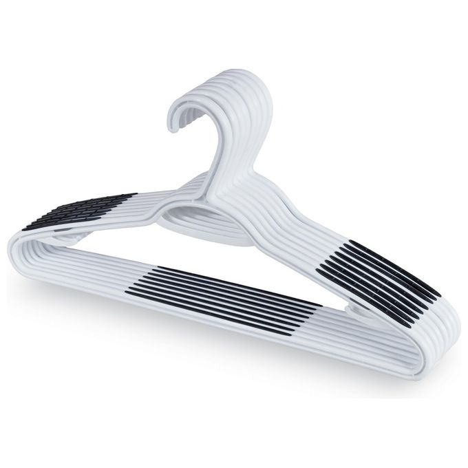 Domopak Living Set 8 Appendiabiti Plastica Bianco 42 Cm