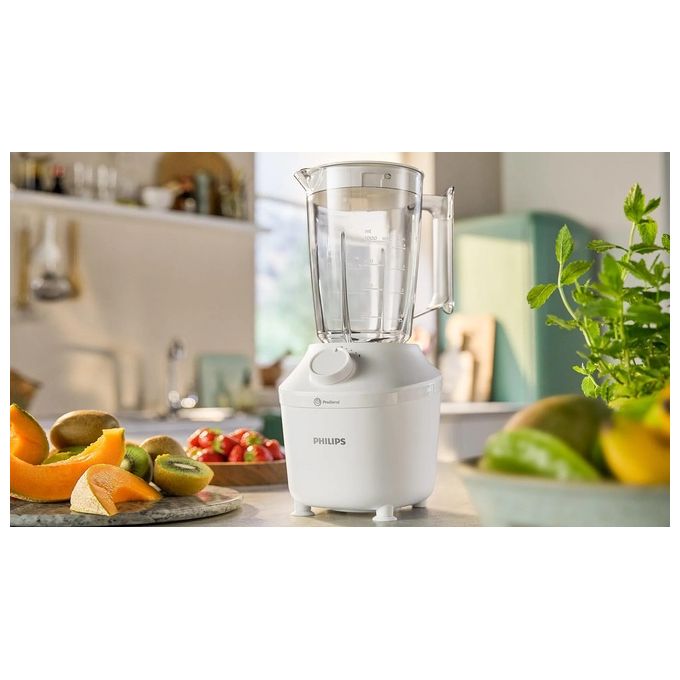 Philips HR2041-00 3000 Series Frullatore da Tavolo ProBlend 450W 1,9 L 4 velocita' Tritaghiaccio colore Bianco