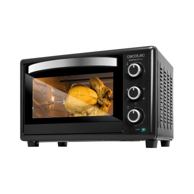Cecotec 03819 BakeandToast 3090 Black Gyro Fornetto Elettrico da Tavolo 30 L 1500 W 5 Funzioni Girarrosto Classe A colore Nero