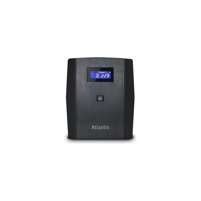 Atlantis OnePower 1200, UPS Line Interactive 1200VA-700W, AVR, Onda PseudoSinusoidale, 3 prese IEC+2 prese Schuko, 2 Batterie 12V 7Ah
