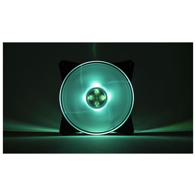 Cooler Master MFY-P4DC-153PC-R1 MasterFan Pro 140 Kit 3 Ventole RGB 140mm con Controller RGB PWM 650 1550 rpm colore Nero Trasparente