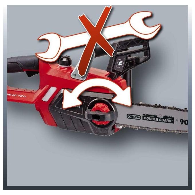 Einhell Elettrosega A Batteria Ge-Lc 18 Li Senza Batteria e Caricabatteria Catena OREGON Impugnatura Ergonomica Freno Catena Istantaneo