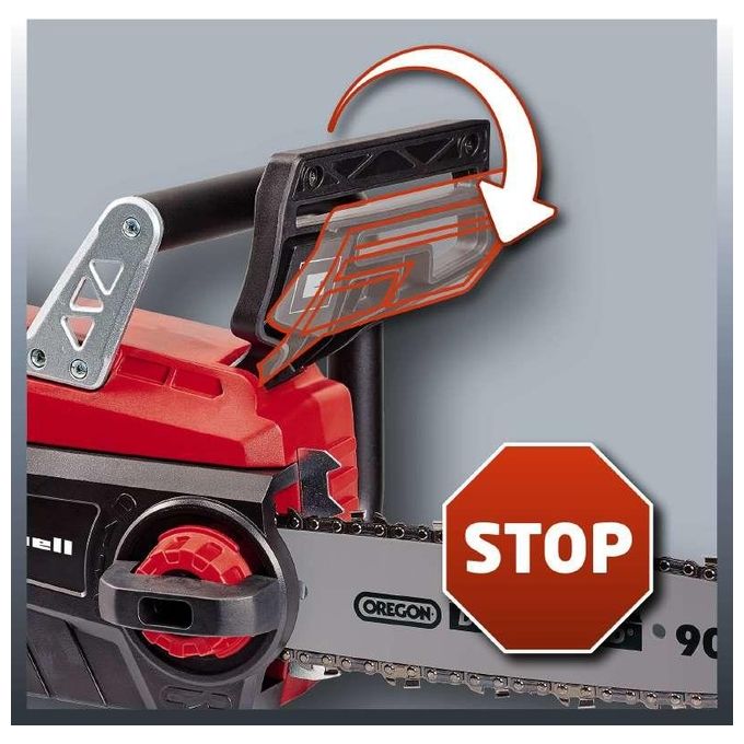 Einhell Elettrosega A Batteria Ge-Lc 18 Li Senza Batteria e Caricabatteria Catena OREGON Impugnatura Ergonomica Freno Catena Istantaneo