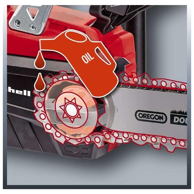 Einhell Elettrosega A Batteria Ge-Lc 18 Li Senza Batteria e Caricabatteria Catena OREGON Impugnatura Ergonomica Freno Catena Istantaneo