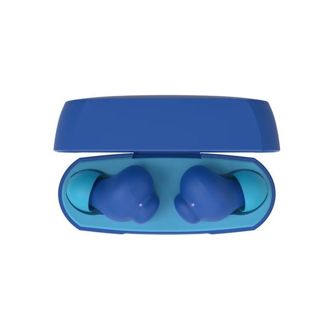 Belkin AUC011btBL SoundForm Nano 2 Auricolari Wireless per Bambini Bluetooth 5.3 Volume Limitato 85 dB IPX5 Resistente all'Acqua 28 Ore di Autonomia con Custodia colore Blu
