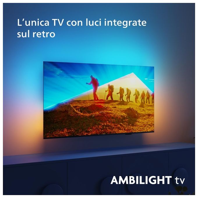 Philips 65PUS8009-12 Smart TV 65'' 4K Ultra HD HDR10+ Ambilight Wi-Fi Titan OS colore Nero
