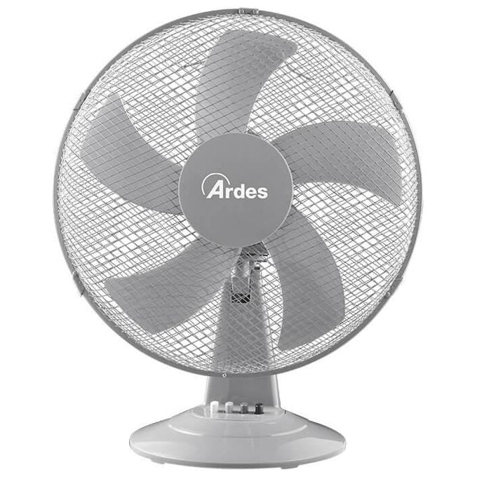 Ardes AR5ST40G Steelo 40G Ventilatore da Tavolo 40 cm 5 Pale 50W 3 Velocita' Oscillante 52 dB colore Grigio