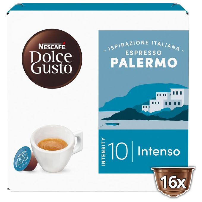 Nescafe Dolce Gusto capsule caffe espresso Palermo intensita 10 confezione da 16