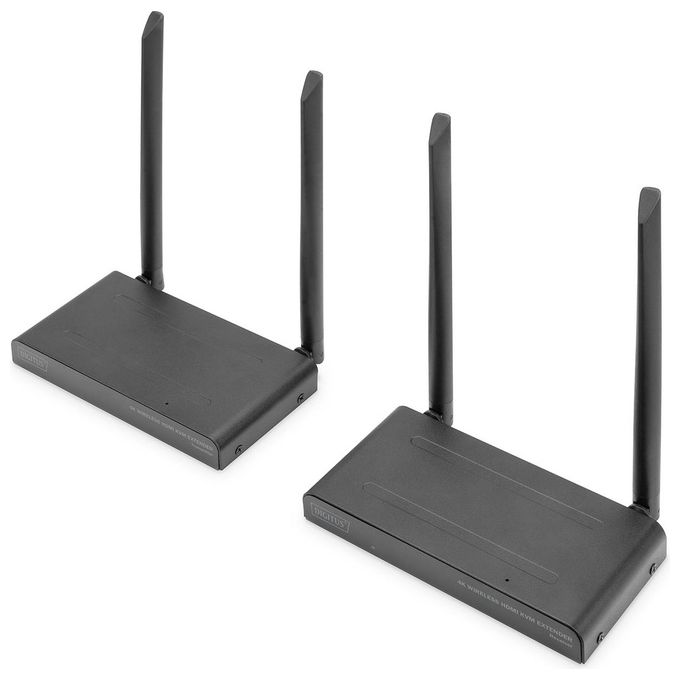 Digitus DS-55328 Extender KVM HDMI Wireless 4K 30Hz Splitter 1x4 150m UHD HDMI 2.0 HDCP 2.2 Plug and Play colore Nero