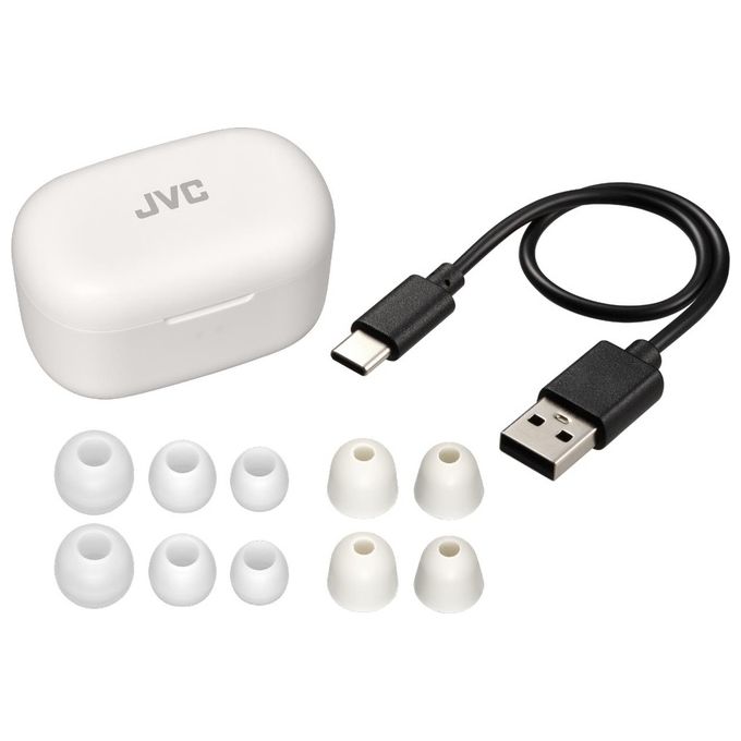JVC HA-A25T Auricolari True Wireless In-ear Bluetooth 5.3 Memory Foam Noise Canceling 28 ore colore Bianco