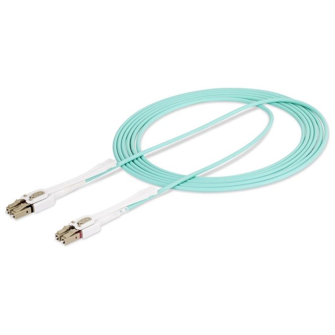 StarTech.com Cavo in Fibra Ottica Multimodale Om4 Lc a Lc (upc) con Linguette Push-pull 3mt