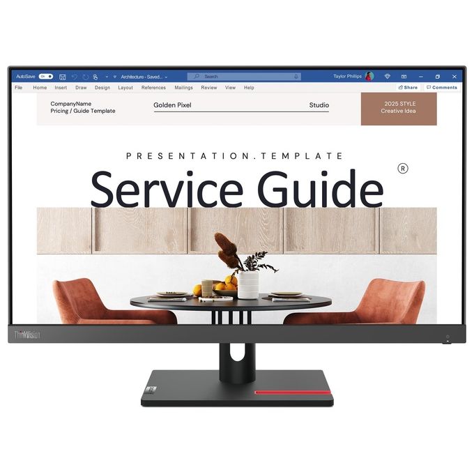 Lenovo 63DEKAT3EU ThinkVision S24i-30 Monitor PC IPS 23.8'' Full HD 1920x1080 100Hz 4ms colore Nero