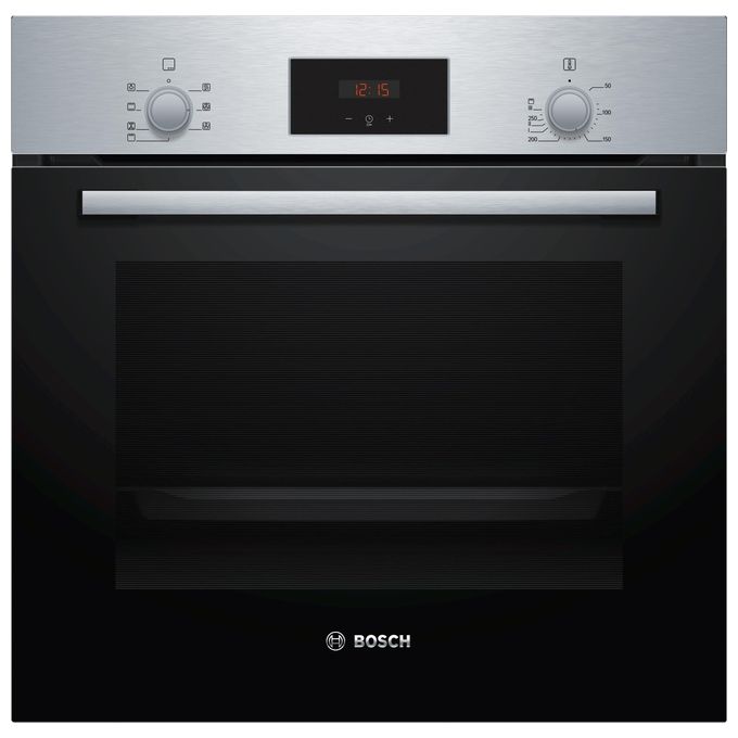 Bosch HBF113BR1S Serie 2 Forno da incasso Elettrico Ventilato 66 L Classe A Grill 3300W (59.5x59.4x54.8 cm) colore Acciaio inossidabile