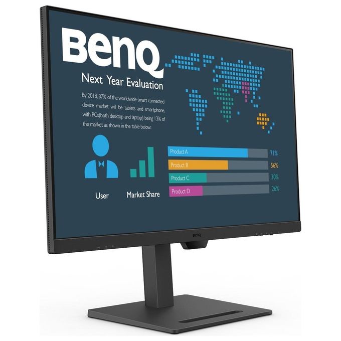 BenQ BL2490 Monitor PC 23.8'' IPS Full HD 1920x1080 100Hz Flicker-Free Low Blue Light HDMI DisplayPort colore Nero