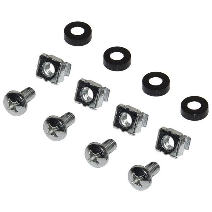 Link kit 50 viti, dadi e rondelle per installazioni su armadi rack 19'' colore zinco