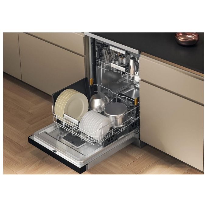 Whirlpool W7F HS51 X MaxiSpace Lavastoviglie Libera Installazione 15 coperti Classe B 41 dB Aquastop (85x60x59 cm) colore Inox