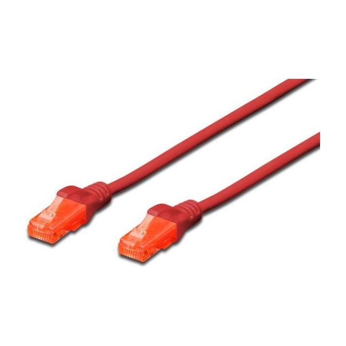Digitus cavo rete utp cat. 6 non schermato lszh mt. 10 rosso