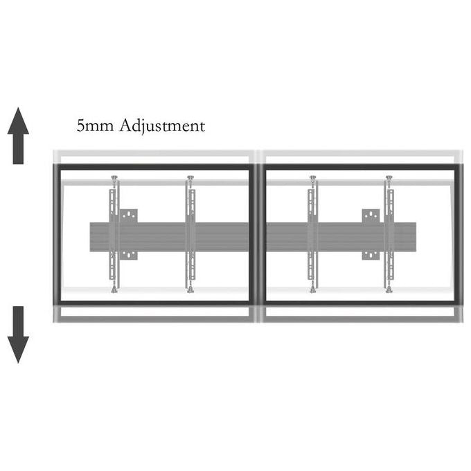 Multibrackets 7350073733798 M Pro Serie Bracci Microregolabili Acciaio 30 Kg 100x100 600x400 mm 40''-65'' colore Nero