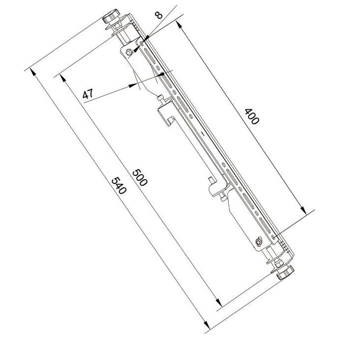 Multibrackets 7350073733798 M Pro Serie Bracci Microregolabili Acciaio 30 Kg 100x100 600x400 mm 40''-65'' colore Nero