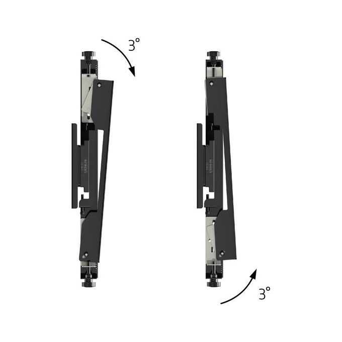 Multibrackets 7350073733798 M Pro Serie Bracci Microregolabili Acciaio 30 Kg 100x100 600x400 mm 40''-65'' colore Nero