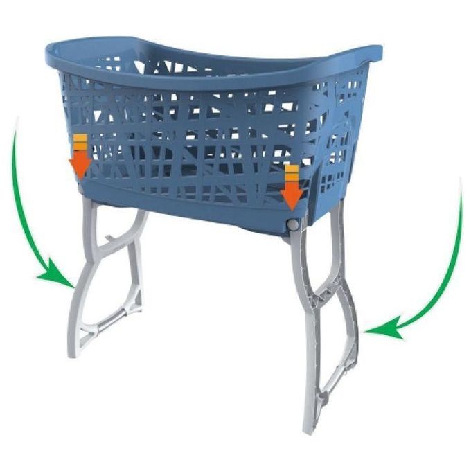 Bama Cesta Stand up Con Gambe Reclinabili 60,5x40,5 h 43 - Colori assortiti