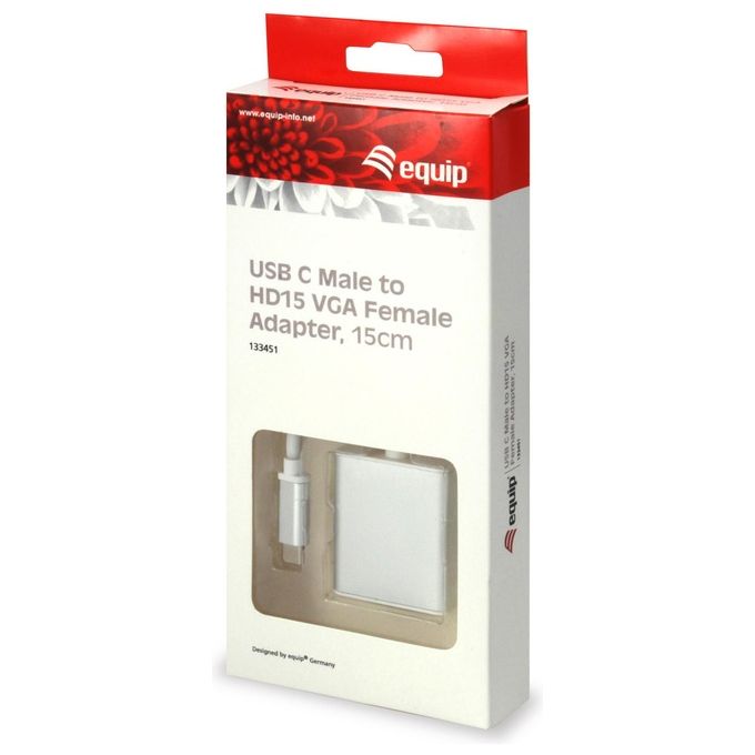 Equip Adattatore Usb C a Vga F 15cm