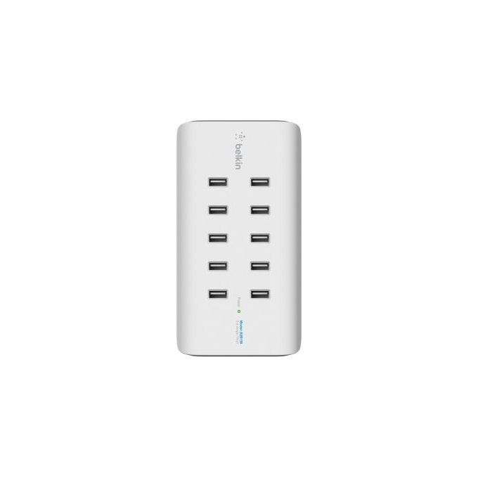 Belkin Rockstar 10 Porte Caricabatterie 120W 2,4A Bianco