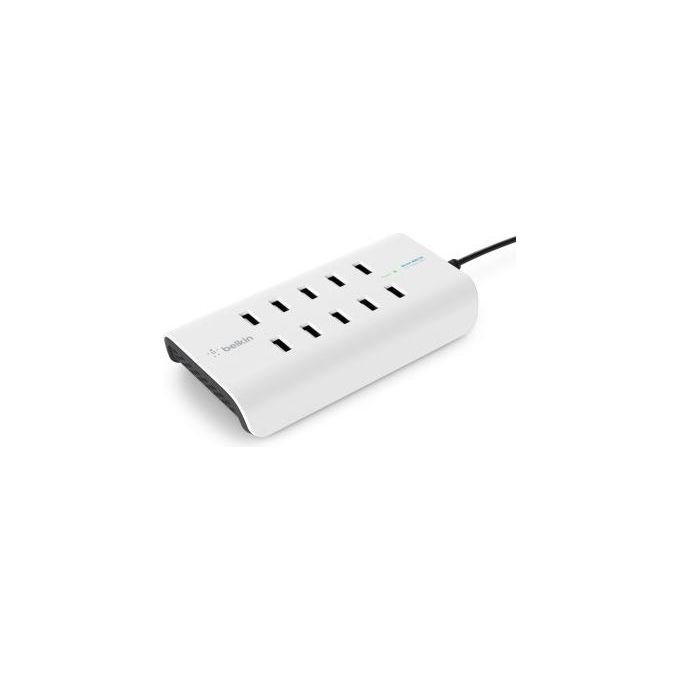 Belkin Rockstar 10 Porte Caricabatterie 120W 2,4A Bianco