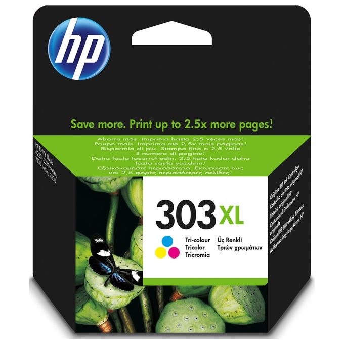 HP, Cartuccia Inchiostro 303XL, Tricromia, Originale, Alta Capacita'