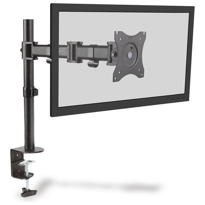 Digitus braccio per monitor 27 con morsetto due snodi fino a vesa 100x100 8 kg