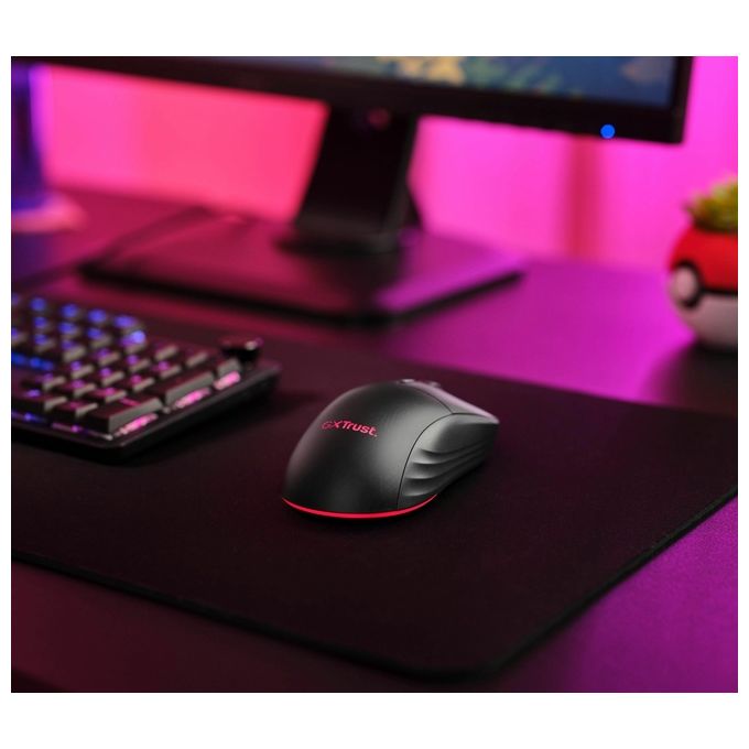 Trust 25126 GXT 926 Redex II Mouse Gaming Wireless 2.4 GHz 10000 DPI 6 Pulsanti Programmabili Retroilluminazione RGB colore Nero
