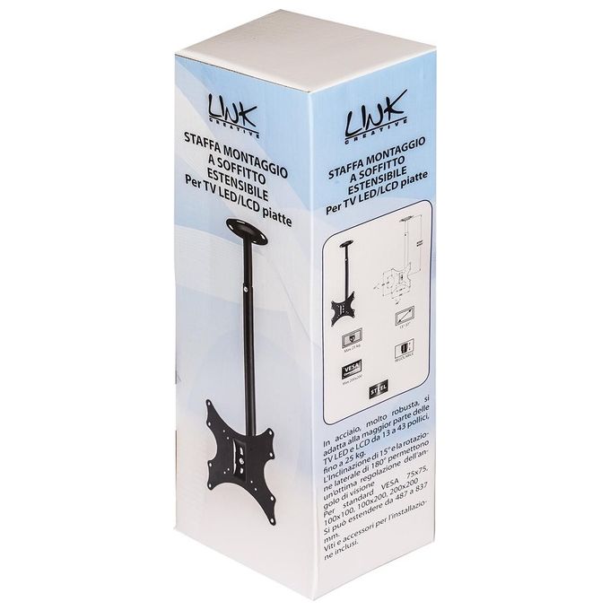 Link staffa estensibile montaggio a soffitto per tv LED-LCD da 13'' a 43''