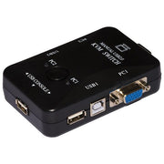 Link switch kvm per 2 pc usb-vga con 1 mouse, 1 tastiera usb e 1 monitor vga con cavi inclusi
