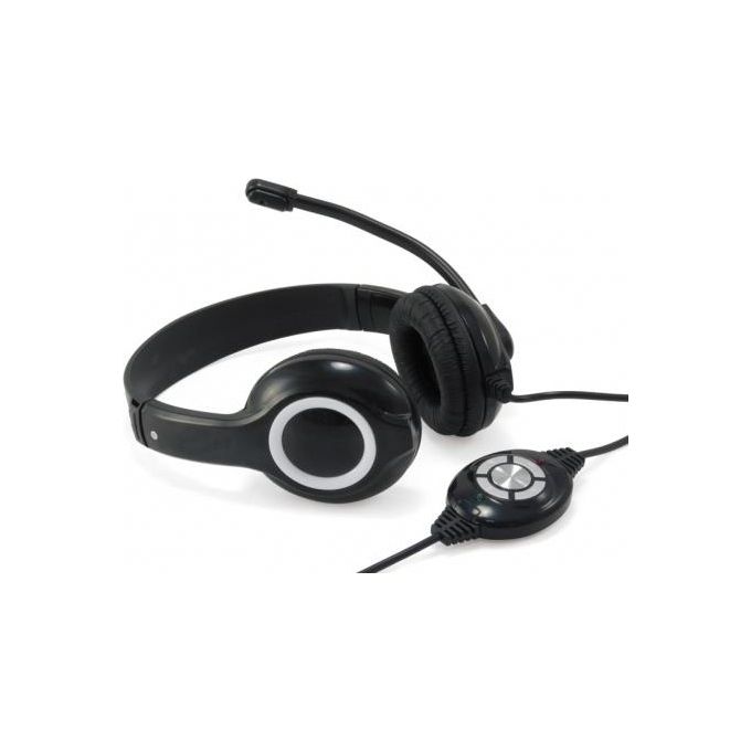 Conceptronic Cuffia con Microfono con Cavo Usb 2mt Nero