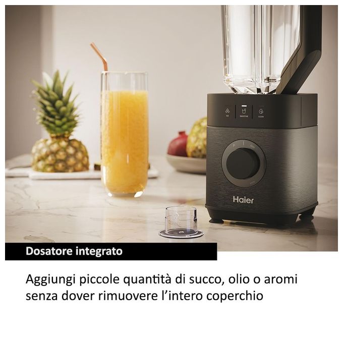 Haier HBL5B2011 I-Master Serie 5 Frullatore 1200 W 2 L 6 lame acciaio inox 3 programmi autopulizia Personal Jug colore Nero