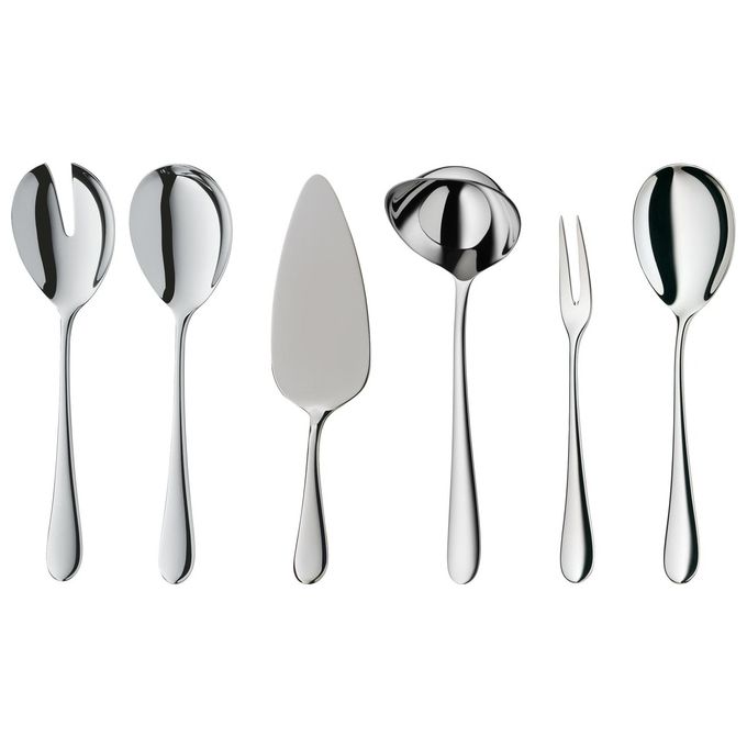 WMF 1140006341 Merit Set di Posate 66 Pezzi per 12 Persone in Acciaio Inox Cromargan Protect colore Argento