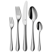 WMF 1140006341 Merit Set di Posate 66 Pezzi per 12 Persone in Acciaio Inox Cromargan Protect colore Argento